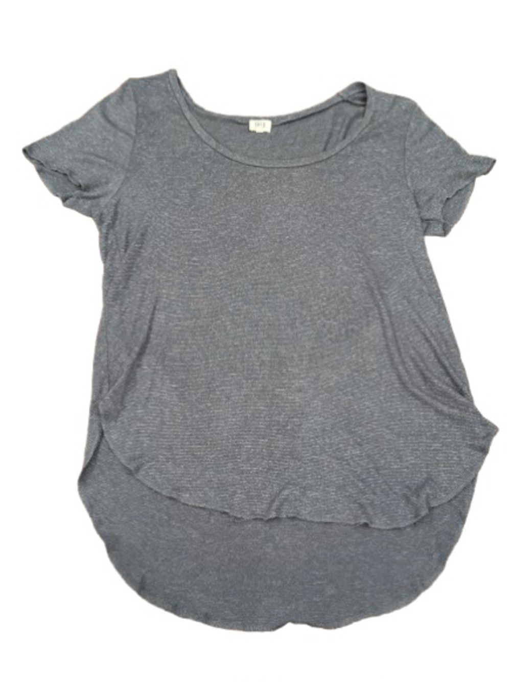 Buckle Women’s Scoop Neck Short Sleeve Gray Top Size Medium